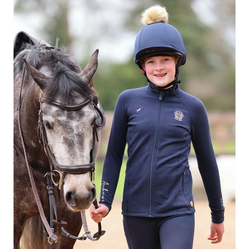 Aubrion Young Rider Team Midlayer - Navy-2